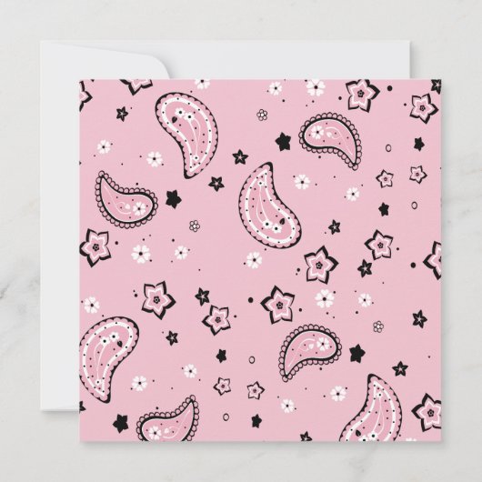 デニム女性のカーボーイ誕生日 招待状 (裏面)