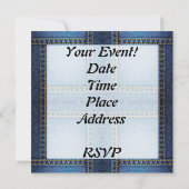 デニム招待テンプレート 招待状 (裏面)