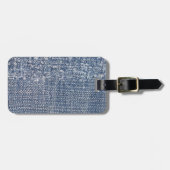 デニム擦り切れたジーンズ – ルック ラゲッジタグ (正面横)