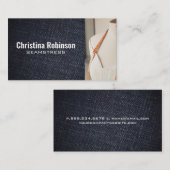 デニム材料 | テープ測定者マネキン 名刺 (正面/裏面)