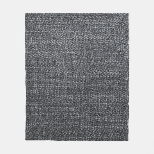 デニム生地のテクスチャ青いズボン フリースブランケット (正面)