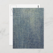 デニム生地の色あせたテクスチャ ポストカード (正面/裏面)