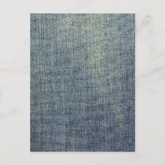 デニム生地の色あせたテクスチャ ポストカード (正面)