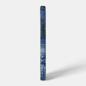 デニム素材、 iPhoneケース (左側面)
