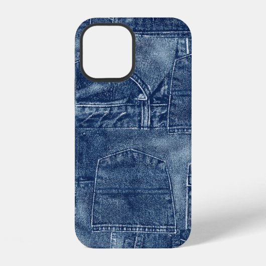 デニム素材、 iPhoneケース (裏面)