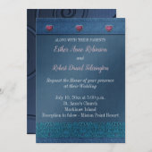 デニム結婚式招待状 招待状 (正面/裏面)