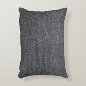 デニム織りのテクスチャブルーのズボン アクセントクッション (正面(垂直))