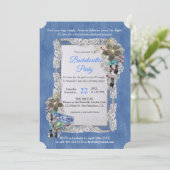 デニム織りフラワーレース及び衣装ジュエリー 招待状 (スタンド正面)