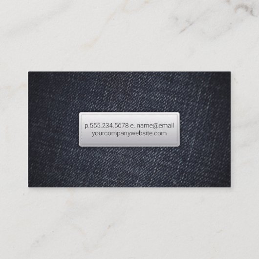 デニム織物 名刺 (裏面)