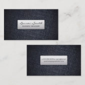 デニム織物 名刺 (正面/裏面)