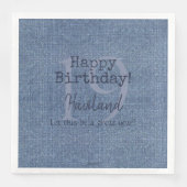 デニム風カスタマイズ可 ペーパーナプキン HAMbyWG (正面)