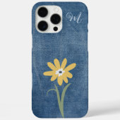 デニム風デイジーモノグラム Case-Mate iPhoneケース iPhone 16 Pro Maxケース (裏面)