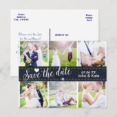 デニム ウェディング 6 写真 SAVE THE DATE はがき 案内ポストカード (正面/裏面)
