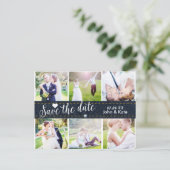 デニム ウェディング 6 写真 SAVE THE DATE はがき 案内ポストカード (スタンド正面)