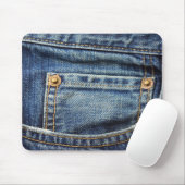 デニム-ジーンの青いポケット マウスパッド (マウス)