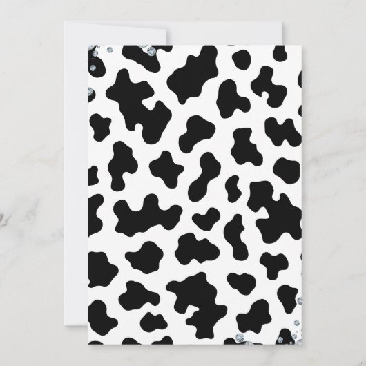 デニム&ダイアモンズウエスタングラム女性のカーボーイスウィート16 招待状 (裏面)