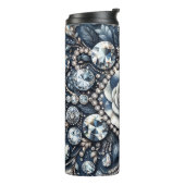 デニム&ダイアモンズグラムきらきら光るバラジュエリー タンブラー (回転左)