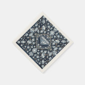 デニム&ダイアモンズグラムきらきら光るバースデーパーティー スタンダードカクテルナプキン (角)