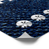 デニム&ダイアモンズグラムカスタムバースデーパーティーバナー ポスター (角)