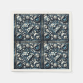 デニム&ダイアモンズグラムジュエリーきらきら光るバースデーパーティー スタンダードカクテルナプキン (正面)