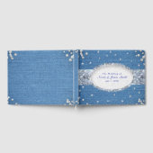 デニム&ダイアモンズグラムスきらきら光るトラッ結婚ト ゲストブック (全面)