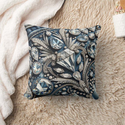 デニム&ダイアモンズジェムストーンジャンバースデーパーティー クッション (ブランケット)