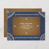 デニム&ダイアモンズジーンズのラベル日付パーティーを保存 案内ポストカード (正面/裏面)