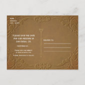 デニム&ダイアモンズジーンズのラベル日付パーティーを保存 案内ポストカード (裏面)