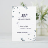 デニム&ダイアモンズレザーきらきら光るグラムジャンRSVP 出欠カード (スタンド正面)