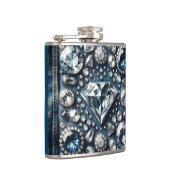 デニム&ダイアモンドきらきら光るズジェムストーングラムジュエリー フラスク (右)