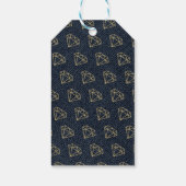 デニム&ダイアモンド金ゴールド&ブルーグラムパーティー ギフトタグ (裏面)