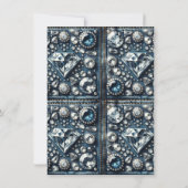 デニム&ダイヤモンドきらきら光るスウィート16バースデーパーティー 招待状 (裏面)