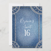 デニム＆ダイヤモンドジーンの誕生日スイート16パーティー 招待状 (裏面)