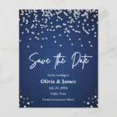 デニム&ダイヤモンドフォトウェディング日付カードを保存 (正面)