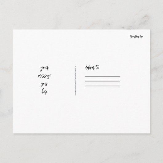 デニム&ダイヤモンドフォトポストカードパーティの招待状 インビテーションポストカード (裏面)