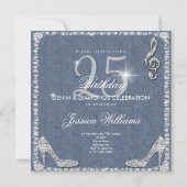 デニム&ダイヤモンド25誕生日 招待状 (裏面)