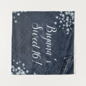 デニム＆ダイヤモンド グラム バースデー パーティー バックドロップ タペストリー (正面(横))