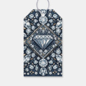 デニム＆ダイヤモンド グラム ブリング ローズ バースデーパーティー ギフトタグ (裏面)