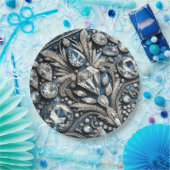 デニム＆ダイヤモンド ジェムストーンジーン 誕生日パーティー ペーパープレート (パーティー)