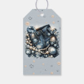 デニム ダイヤモンド＆パール ジーンズ ブリング バースデーパーティー ギフトタグ (裏面)