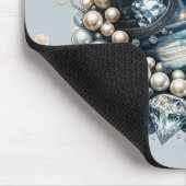 デニム ダイヤモンド＆パール ジーンズ ブリング マウスパッド (コーナー)