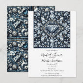 デニム＆ダイヤモンド ブリングラム ブライダルシャワー 招待状 (正面/裏面)