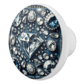 デニム＆ダイヤモンド ブリング ジェムストーン グラム ジュエリー セラミックノブ (右)