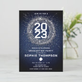 デニム ダイヤモンド ブリング スターバースト 卒業パーティー 招待状 (スタンド正面)