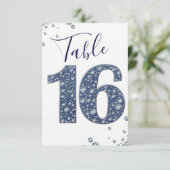 デニム＆ダイヤモンド ブリング スパークル テーブルナンバー16 招待状 (スタンド正面)
