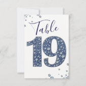 デニム＆ダイヤモンド ブリング スパークル テーブルナンバー19 招待状 (正面)