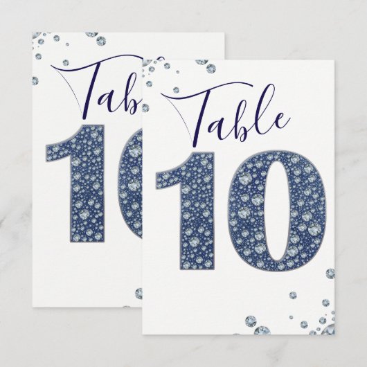 デニム＆ダイヤモンド ブリング スパークル テーブルナンバー 10 テン (正面/裏面)