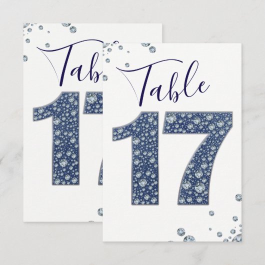 デニム＆ダイヤモンド ブリング スパークル テーブルナンバー 17 (正面/裏面)