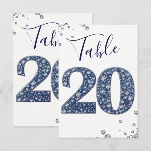 デニム＆ダイヤモンド ブリング スパークル テーブルナンバー 20 (正面/裏面)