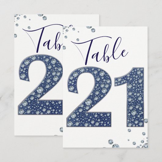 デニム＆ダイヤモンド ブリング スパークル テーブルナンバー 21 (正面/裏面)